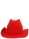 RUSLAN BAGINSKIY WIDE BRIM HAT HATS RED