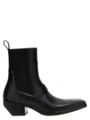 RICK OWENS HEELED SILVER BOOTS, ANKLE BOOTS BLACK