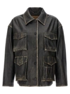 GOLDEN GOOSE LEONOR CASUAL JACKETS, PARKA BROWN