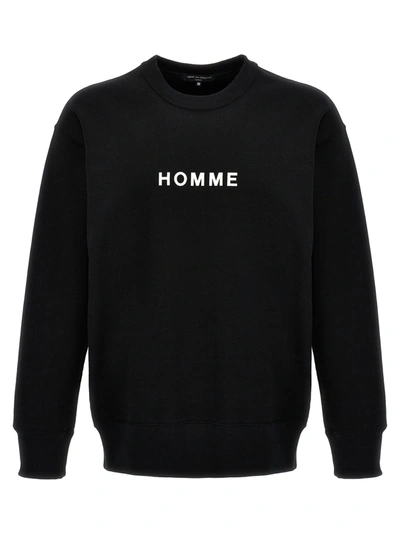 Comme Des Garçons Homme Deux Comme Des Garҫons Homme Logo Printed Crewneck Sweatshirt In Black