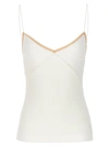 N°21 RIBBED TANK TOP TOPS WHITE