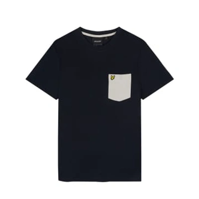 Lyle & Scott T -shirt With Contrast Pocket In Blue