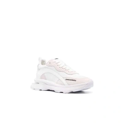 Dsquared2 Slash Panelled Chunky Sneakers In White