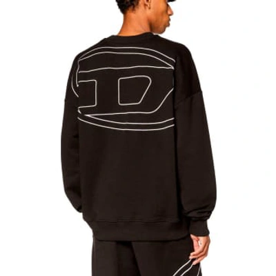 Diesel Sweatshirt With Logo Embroidery In Black