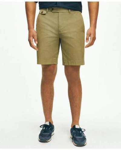 Brooks Brothers 9" Canvas Poplin Shorts In Supima Cotton | Medium Green | Size 38