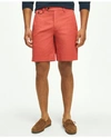 Brooks Brothers 9" Canvas Poplin Shorts In Supima Cotton In Red