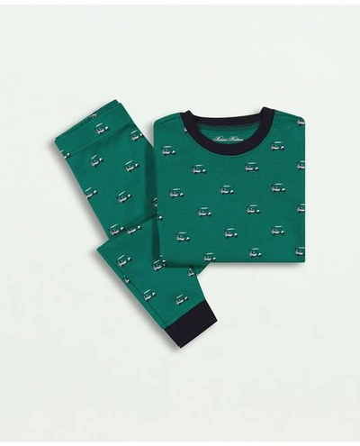 Brooks Brothers Kids'  Boys Cotton Printed Pajama Set | Green | Size 6