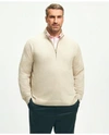 Brooks Brothers Big & Tall Supima Cotton Half-zip Sweater In Oatmeal Heather