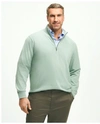 Brooks Brothers Big & Tall Supima Cotton Half-zip Sweater | Jade Heather | Size 1x