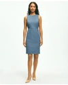 Brooks Brothers The Essential Stretch Wool Sheath Dress | Light Blue | Size 10
