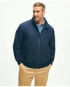 Brooks Brothers Big & Tall Harrington Jacket In Cotton Blend In Navy
