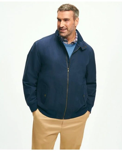 Brooks Brothers Big & Tall Harrington Jacket In Cotton Blend In Navy