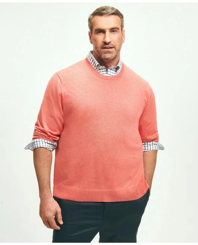 Brooks Brothers Big & Tall Supima Cotton Crewneck Sweater | Red Heather | Size 2x Tall