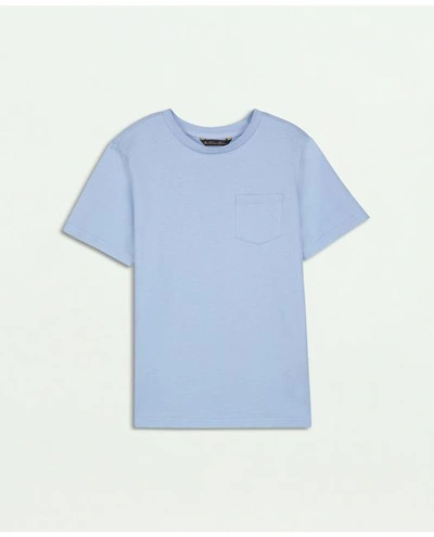 Brooks Brothers Kids'  Boys Chest Pocket T-shirt | Light Blue | Size 5