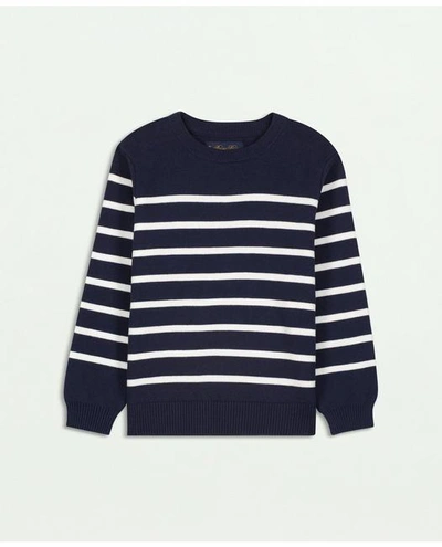 Brooks Brothers Kids'  Boys Mariner Stripe Sweater | Navy | Size 6