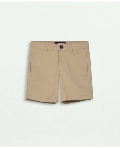 Brooks Brothers Kids' Big Boys Stretch Twill Chino Shorts In Sand