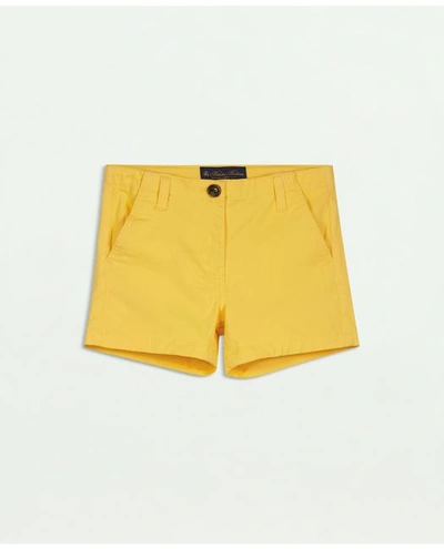 Brooks Brothers Kids'  Girls Cotton Shorts | Medium Yellow | Size 4