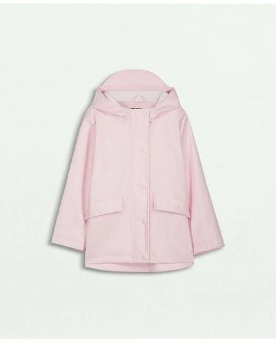 Brooks Brothers Kids'  Girls Hooded Rain Coat | Light Pink | Size 7