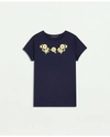 BROOKS BROTHERS BROOKS BROTHERS GIRLS FLORAL PRINT T-SHIRT | NAVY | SIZE 12