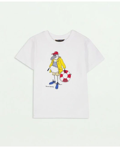 Brooks Brothers Kids'  Boys Henry The Sheep Graphic T-shirt | White | Size 12