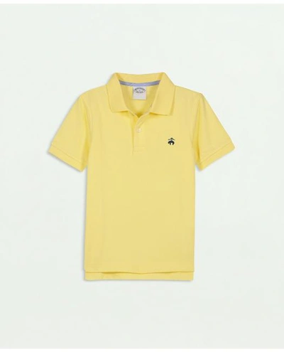 Brooks Brothers Kids'  Boys Classic Polo Shirt | Light Yellow | Size Large