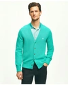 BROOKS BROTHERS CARDIGAN IN EGYPTIAN COTTON | GREEN | SIZE XL