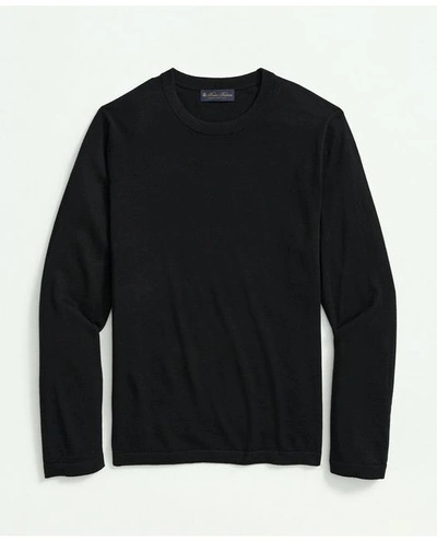 Brooks Brothers Lightweight Luxe All-season Sweater, Crewneck | Black | Size Small