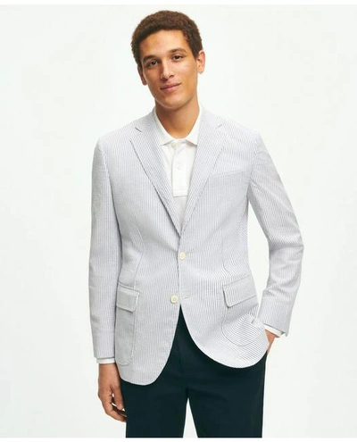 Brooks Brothers Slim Fit Archive-inspired Seersucker Sport Coat In Cotton In Blue