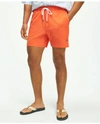 Brooks Brothers 5" Stretch Swim Trunks In Light Orange