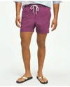Brooks Brothers 5" Stretch Swim Trunks In Purple