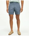 Brooks Brothers 7" Canvas Poplin Shorts In Supima Cotton | Blue | Size 44