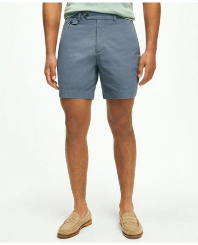 Brooks Brothers 7" Canvas Poplin Shorts In Supima Cotton | Blue | Size 44
