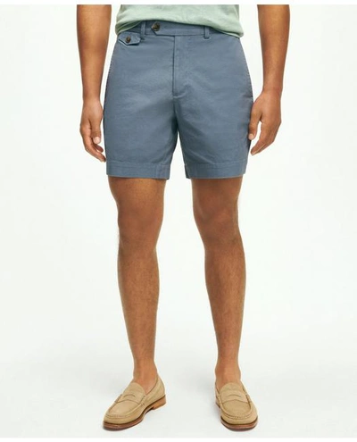 Brooks Brothers 7" Canvas Poplin Shorts In Supima Cotton In Blue