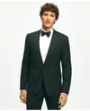 BROOKS BROTHERS EXPLORER COLLECTION CLASSIC FIT WOOL TUXEDO JACKET | BLACK | SIZE 46 REGULAR