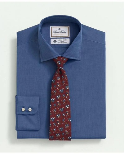 Brooks Brothers X Thomas Mason Cotton Poplin English Collar Dress Shirt In Dark Blue