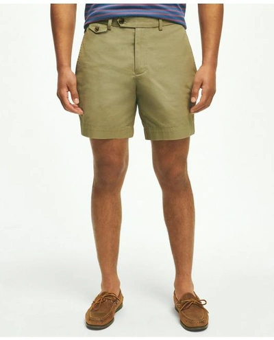 Brooks Brothers 7" Canvas Poplin Shorts In Supima Cotton | Medium Green | Size 40