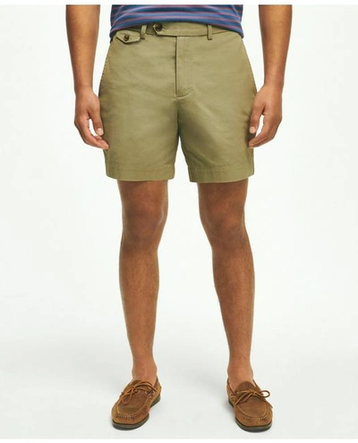 Brooks Brothers 7" Canvas Poplin Shorts In Supima Cotton In Medium Green