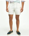 Brooks Brothers 7" Canvas Poplin Shorts In Supima Cotton In White