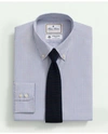Brooks Brothers X Thomas Mason Cotton Poplin Button-down Collar, Micro Checked Dress Shirt In White