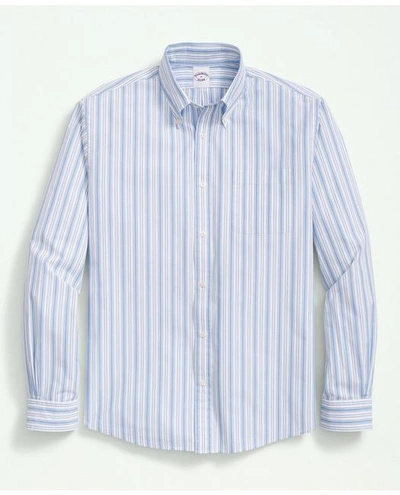 Brooks Brothers Friday Shirt, Poplin Archive Striped | Blue | Size Xs