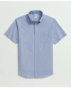 Brooks Brothers Friday Shirt, Short-sleeve Poplin End On End In Light Blue