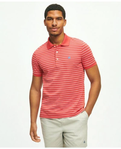 Brooks Brothers Golden Fleece Striped Polo In Supima Cotton | Red | Size Xs