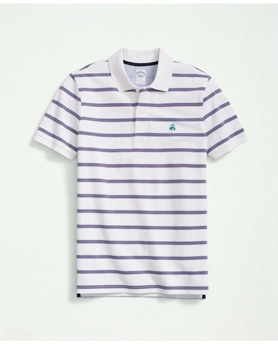 Brooks Brothers Golden Fleece Mutli Striped Polo In Supima Cotton | White | Size Xs