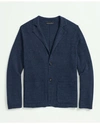 BROOKS BROTHERS SWEATER BLAZER IN LINEN-COTTON BLEND | NAVY | SIZE XL