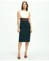 Brooks Brothers Colorblocked Boat Neck Sheath Dress In Navy