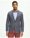 Brooks Brothers Classic Fit 1818 Plaid Hopsack Sport Coat In Linen-wool Blend In Multicolor