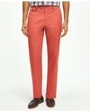 BROOKS BROTHERS REGULAR FIT COTTON CANVAS POPLIN CHINOS IN SUPIMA COTTON PANTS | RED | SIZE 38 32