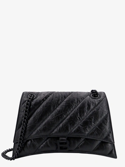 Balenciaga Crush Medium Chain Shoulder Bag In Black