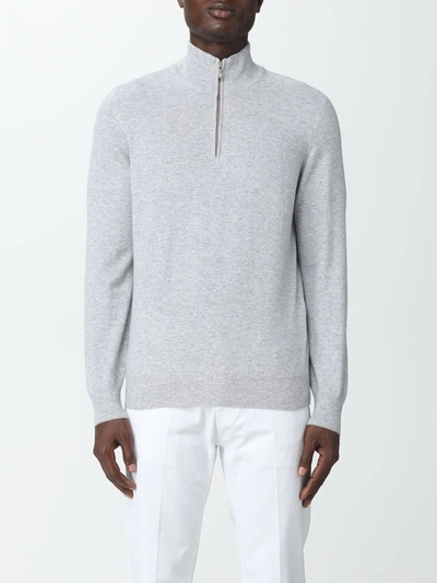 Brunello Cucinelli Sweater Men Grey Men In Gray