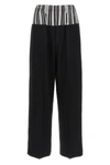 Fendi Wool Crepe Trousers In Black